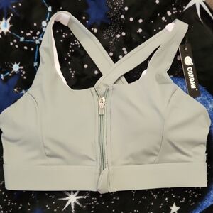 Women's Army Green Sports Bra